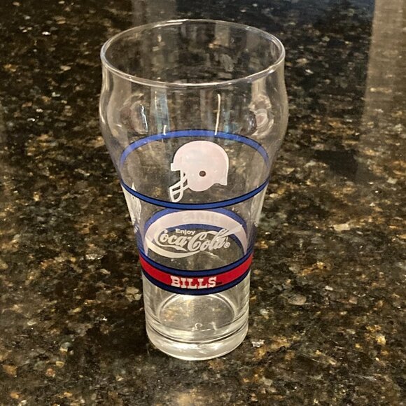 Vintage 1992 Buffalo Bills Coca Cola Drinking Glass 16 oz - Picture 2 of 5